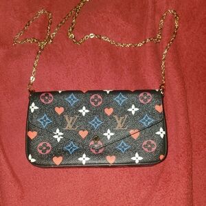Black Multi Colored Monogram Purse